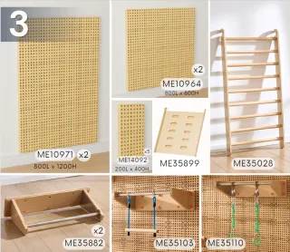 MASTERKIDZ STEM sienas komplekts ar vingrošanas piederumiem