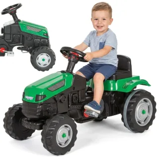 Pedāļu traktors Farmer GoTrac ar klusajiem riteņiem