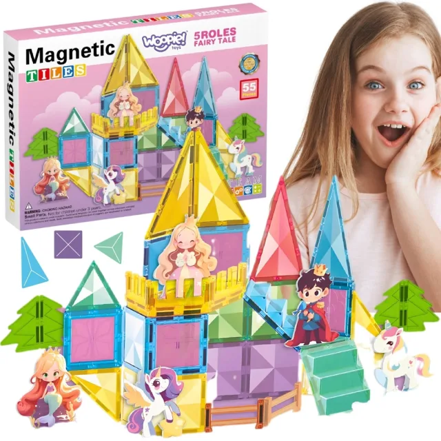 3D magnētisko konstruktoru komplekts „Pasaku pils”, 55 detaļas