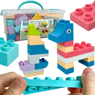 Soft Blocks mīksto klucīšu komplekts, 99 gab., kastē