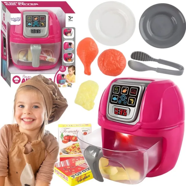 Power Air Fryer interaktīva rotaļu fritieris mazajiem pavāriem