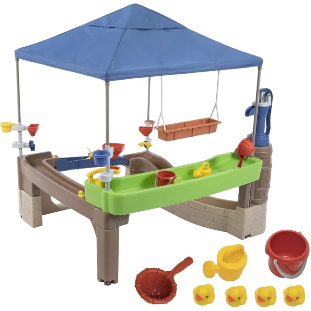 Pump & Splash Shady Oasis ūdens rotaļu centrs ar sūkni un nojumi