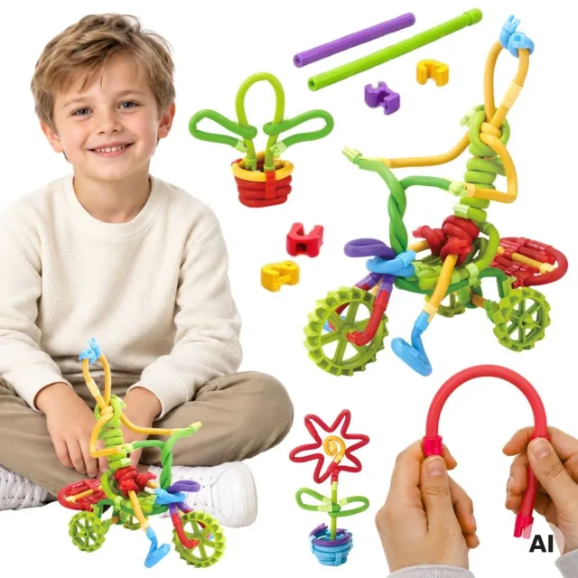 3D konstruktoru komplekts, 97 elementu