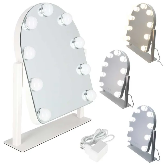 LED grima spogulis ar 9 spuldzēm, kosmētikas spogulis ar apgaismojumu