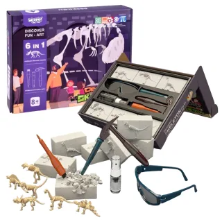 Izrakumu komplekts «Mazais arheologs» — 6 dinozauru skeleti