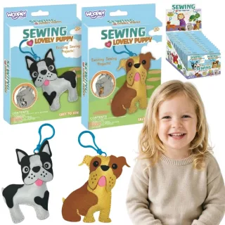 Bērnu šūšanas komplekts “Sewing Lovely Puppy” — suņu piekariņš DIY