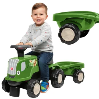 Traktors-ride-on ar piekabi Birdy Farm, zaļš
