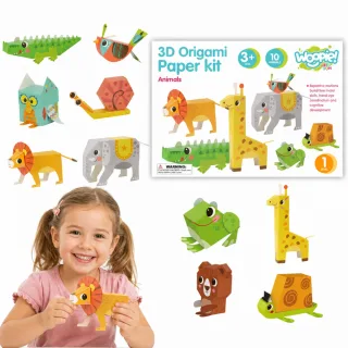 Origami 3D dzīvnieku radošais komplekts — 10 dzīvnieki