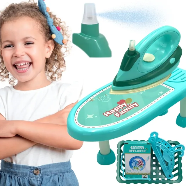 Gludināšanas komplekts 2 vienā ar gludekli, gludināmo dēli un veļas grozu, 6 detaļas