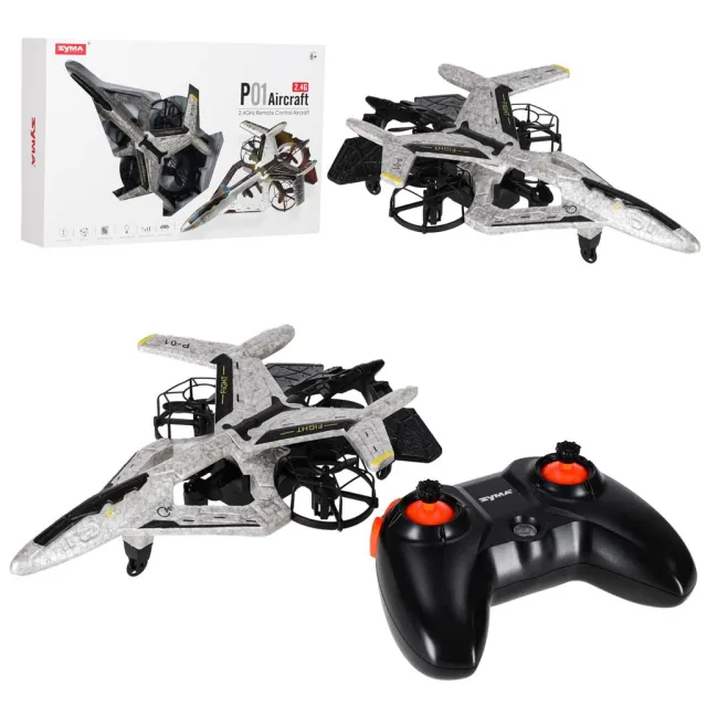 RC dronis Syma P01 ar LED apgaismojumu, 2,4 GHz, 360° akrobātiskie manevri, automātiska pacelšanās, lidojuma stabilizācija