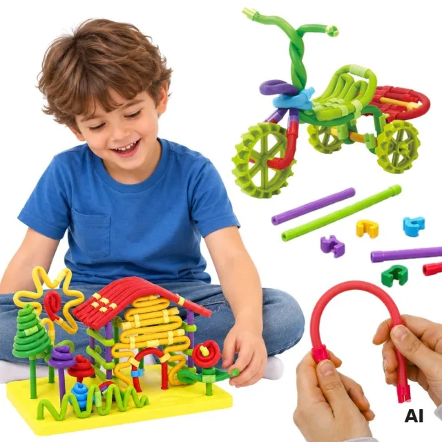 3D radošais konstruktoru komplekts, 160 elementi