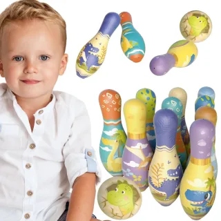 Mīksto putu ķegļu spēle “Soft Dinozauri”, 12 detaļas