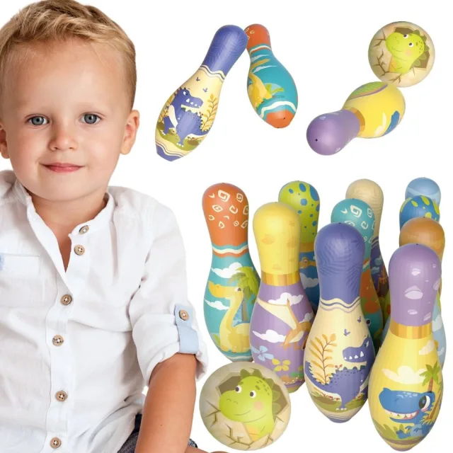 Mīksto putu ķegļu spēle “Soft Dinozauri”, 12 detaļas