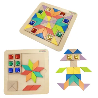 Montessori tangrama mozaīkas puzle krāsu un formu apguvei