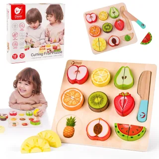 Classic World Montessori augļu griešanas komplekts ar lipekļiem