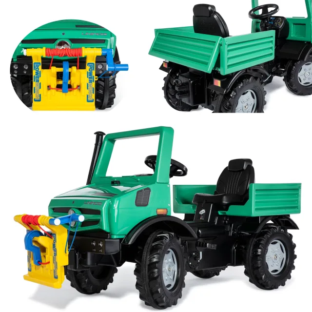 RollyUnimog Forst Mercedes-Benz pedāļu auto ar vinču