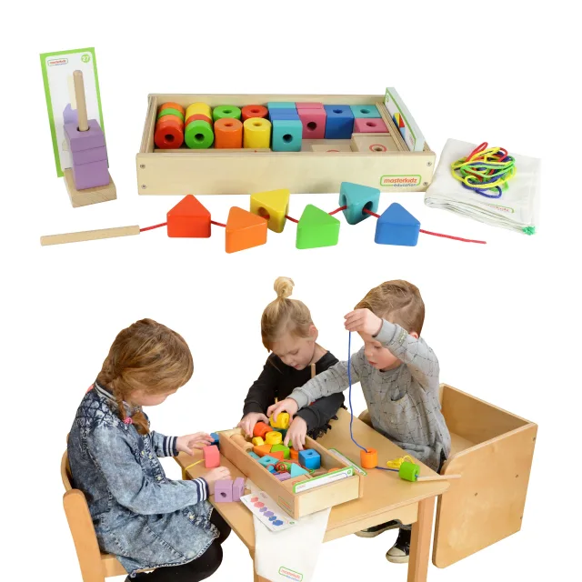 Liela koka Montessori šņorēšanas rotaļlieta