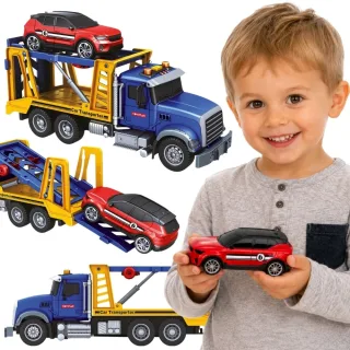 Autovedējs ar automašīnu, gaismas un skaņas efektiem, mērogs 1:14
